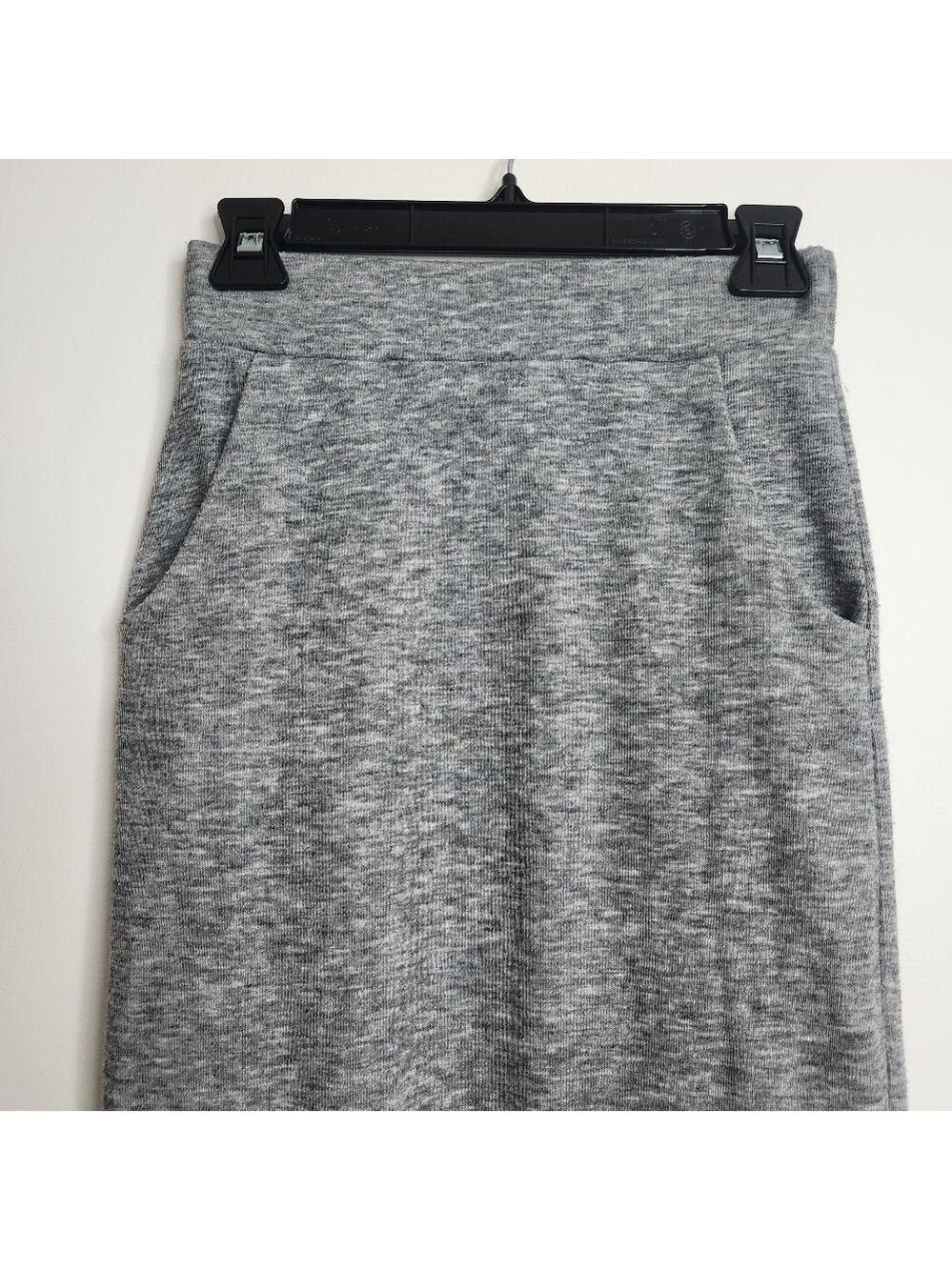 Smash + Tess Chelsea Heathered Grey Pull On Midi Length Pencil Skirt Size XS - Picture 3 of 11